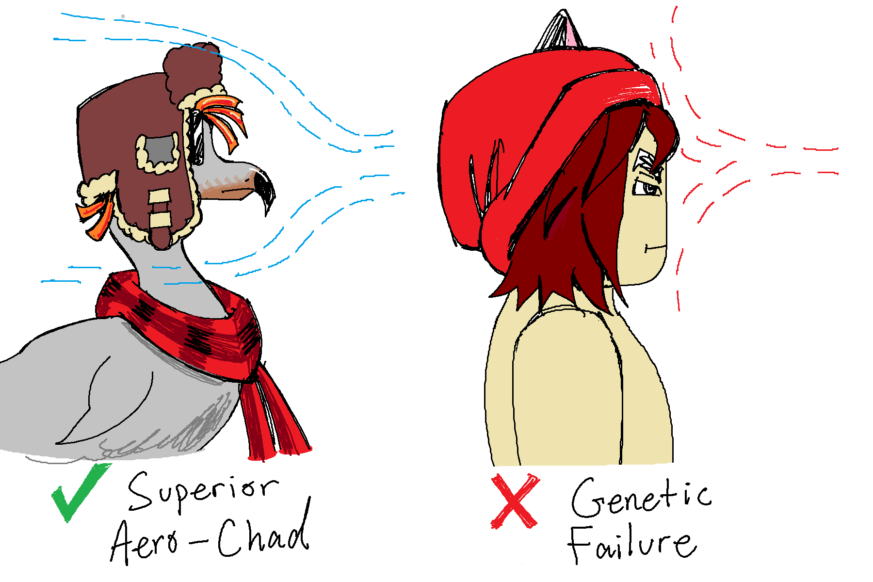 ArtFight attack for ChickenPrince of his Roblox avatar, Chicken (also featuring my Roblox avatar, rockhardbod)